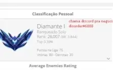 conta lol diamante dropou mestre inatividade