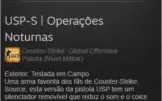 Skin USP-S | Op. Noturnas + Adesivo Titan Katowice 2014