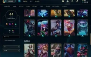 Conta DIAMANTE 4 (ex D1), com 44 skins e 94 champs