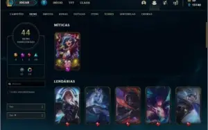 Conta DIAMANTE 4 (ex D1), com 44 skins e 94 champs