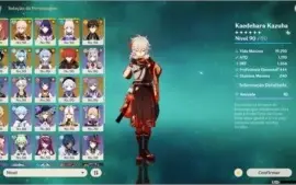Conta Genshin Impact EndGame - AR 57 - 12 5* - 60 Invocações