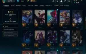 Unranked com 50 Champs e 7 Skins ( ex esmeralda )