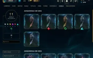 Unranked com 50 Champs e 7 Skins ( ex esmeralda )
