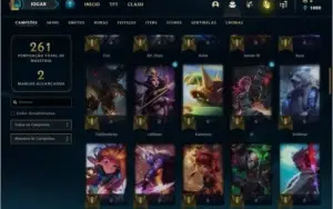 Conta unranked com 72 champs e 29 skins