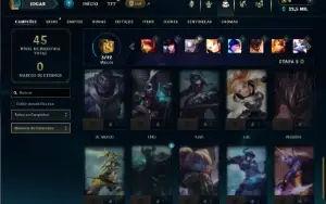 Mestre com 32 Champs e 2 Skins  ( 183 PDL )