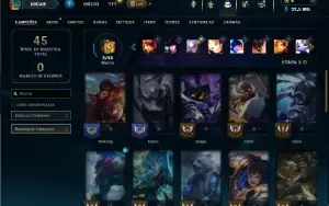 Mestre com 32 Champs e 2 Skins  ( 183 PDL )