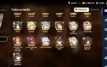 Conta de epic seven com 9 ML + 27 k de gemas + 1000 folhas