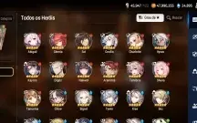 Conta de epic seven com 9 ML + 27 k de gemas + 1000 folhas