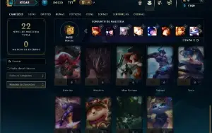 Platina 4 com 25 Champs e 3 Skins