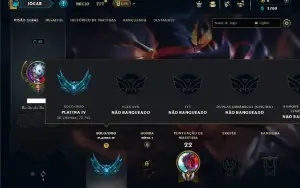 Platina 4 com 25 Champs e 3 Skins