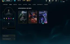 Platina 4 com 25 Champs e 3 Skins