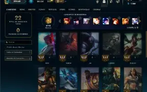 Platina 4 com 25 Champs e 3 Skins
