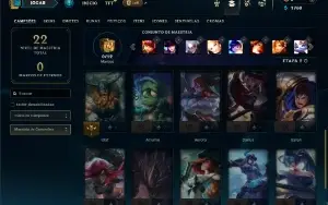 Platina 4 com 25 Champs e 3 Skins