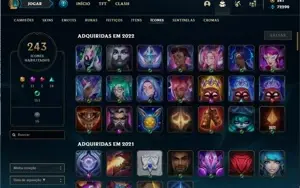 CONTA MESTRE - 164 SKINS - TODOS OS CAMPEÕES