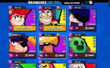 Conta Brawl Stars com vários personagens e Skins.
