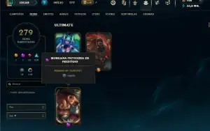 Unranked com TODOS os champs e 279 Skins + 11 Vitoriosas