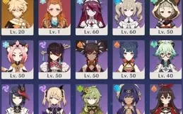 Conta GENSHIN Xiao Raiden Mona Jean Candace