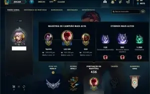 Conta prata 4 com 128 Champs e 112 Skins + 4 Vitoriosas
