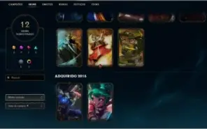 Conta Gold V / 12 skins / 70 champions .