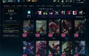 Unranked com TODOS os champs e 129 Skins ( MID / JG / ADC )