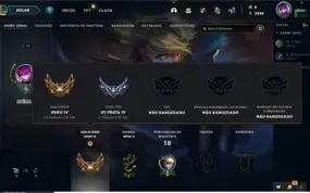 conta gold IV com 60% wr, ganhando 24pdl por partida