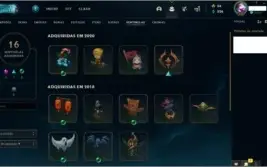 CONTA LEAGUE OF LEGENDS LV 147, COM 142 SKINS