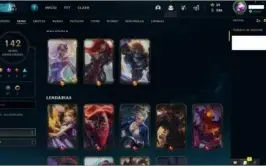 CONTA LEAGUE OF LEGENDS LV 147, COM 142 SKINS