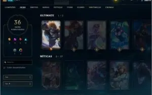 Conta League of Legends - 55 Campeões / 36 Skins / 37000 BE