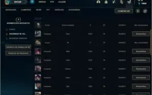 Conta prata 3 com 2 skins e 20 champs