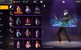 CONTA FREE FIRE FULL GEMADA COM CALÇA ANGELICAL E MUITO MAIS