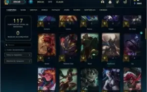 Conta bronze 1 com 25 skins e 78 champs