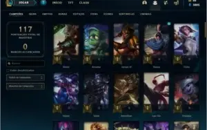 Conta bronze 1 com 25 skins e 78 champs