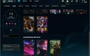 Conta bronze 2 com 13 skins e 39 champs
