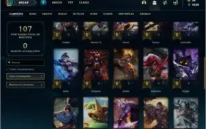 Conta bronze 2 com 13 skins e 39 champs