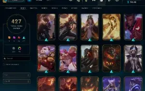 Conta Lol-  427 Skins Prestigio - Lvl 303- Todos Os Campeões