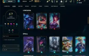 Mestre com 140 Champs e 67 Skins + 372 PDL