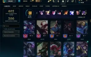Mestre com 140 Champs e 67 Skins + 372 PDL