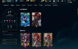 Mestre com 140 Champs e 67 Skins + 372 PDL