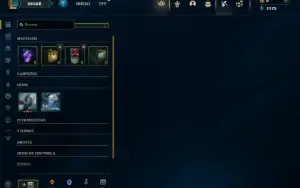 Unranked com 22 Champs e 2 Skins + 2 Fragmentos
