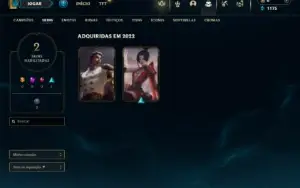 Unranked com 22 Champs e 2 Skins + 2 Fragmentos