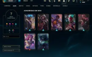 Mestre com 36 Champs e 7 Skins ( 286 PDL )