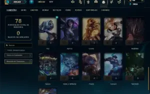 Mestre com 36 Champs e 7 Skins ( 286 PDL )