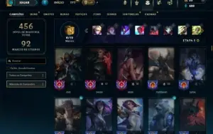 Bronze 4 com TODOS os champs e 117 Skins ( TOP / MID / JG )