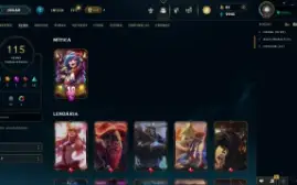 Conta Lol Esmeralda Nivel 310, 115 Skins, 149 Campeões