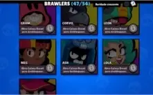 Conta Brawl Stars com 20k de Troféus e skins