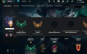 Ouro 1 com TODOS os champs e 237 Skins + 4500 RP (MAIN ADC)