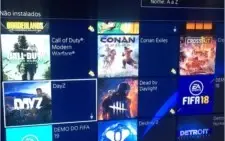 Conta PS4 com +50 jogos, foco no Rainbow Six Siege.