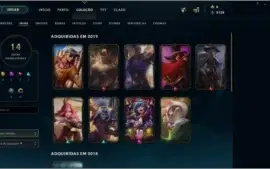 CONTA LOL PRATA 1 4 SKINS LENDÁRIAS