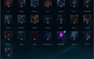 conta league of legends d3 quase todos os champs mmr alto