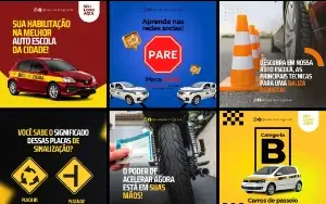 Pack Artes Canva Auto Escola 30 Temas Editáveis